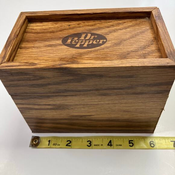 Dr. Pepper Vintage Recipe Box Wooden Employee Gift Vending Soda Collectors RARE - Picture 2 of 11